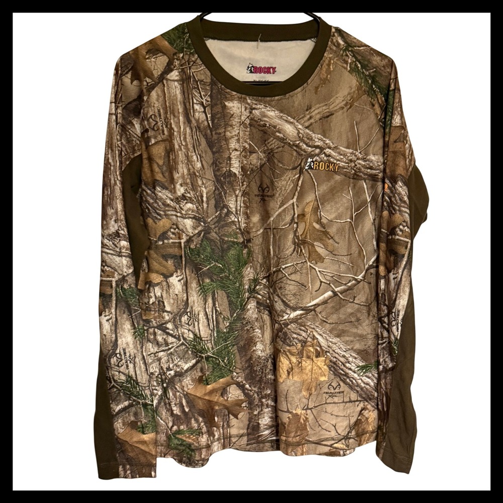 NWOT Rocky Realtree Xtra Camo Long Sleeve‎ Shirt Mens XL TG EG Outdoor Hunting